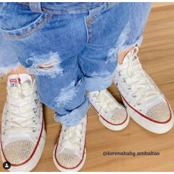 Tênis All Star Mãe e Filha Swarovski