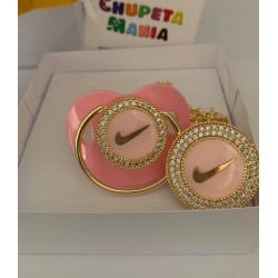 Chupeta Nike Rosa c/ Prendedor