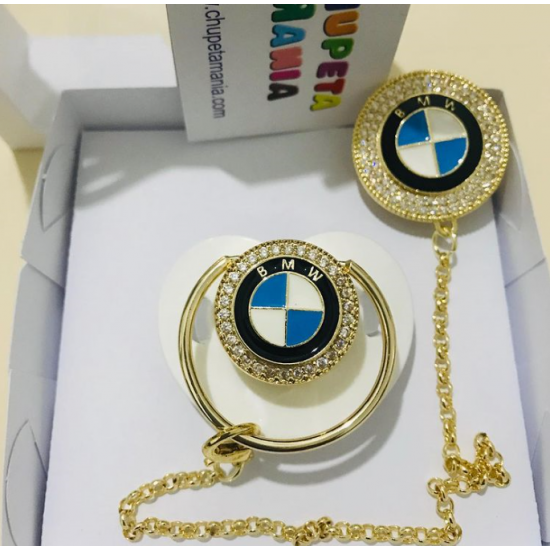 Chupeta BMW Branca c/ Prendedor